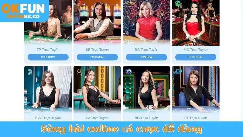 Sòng bài online cá cược dễ dàng